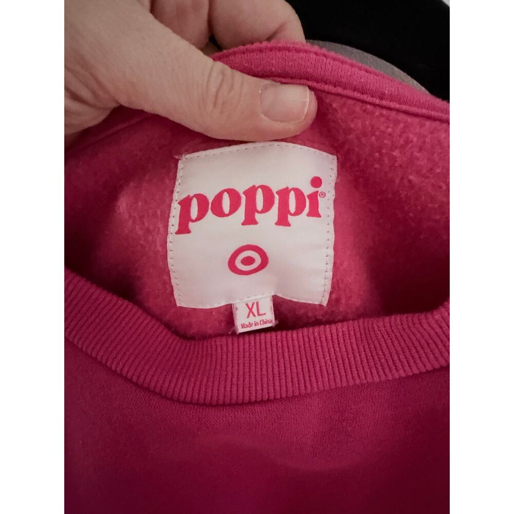 Poppi xTarget Collab Hot Pink “Iconic Flavor Forever”Crewneck Sweatshirt-Size XL - Picture 3 of 7